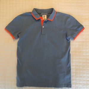 Jacadi Paris Blue and Bright Orange Polo - kids